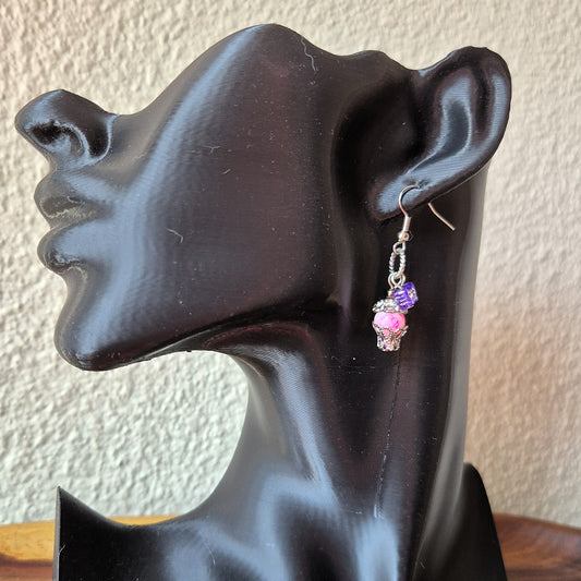 Pink Cupcake Earrings