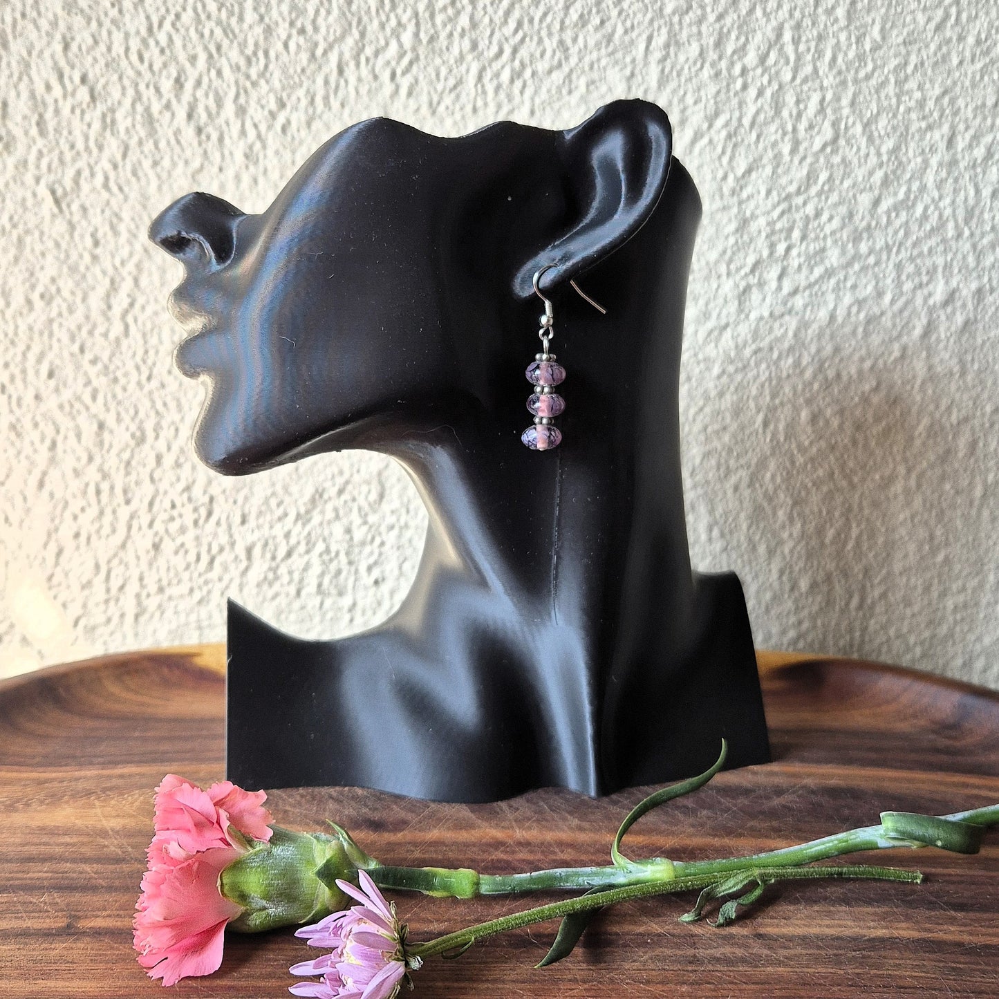 Purple Pillar Earrings