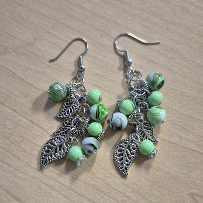 Leaves & Green Smoke Earrings