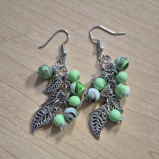 Leaves & Green Smoke Earrings