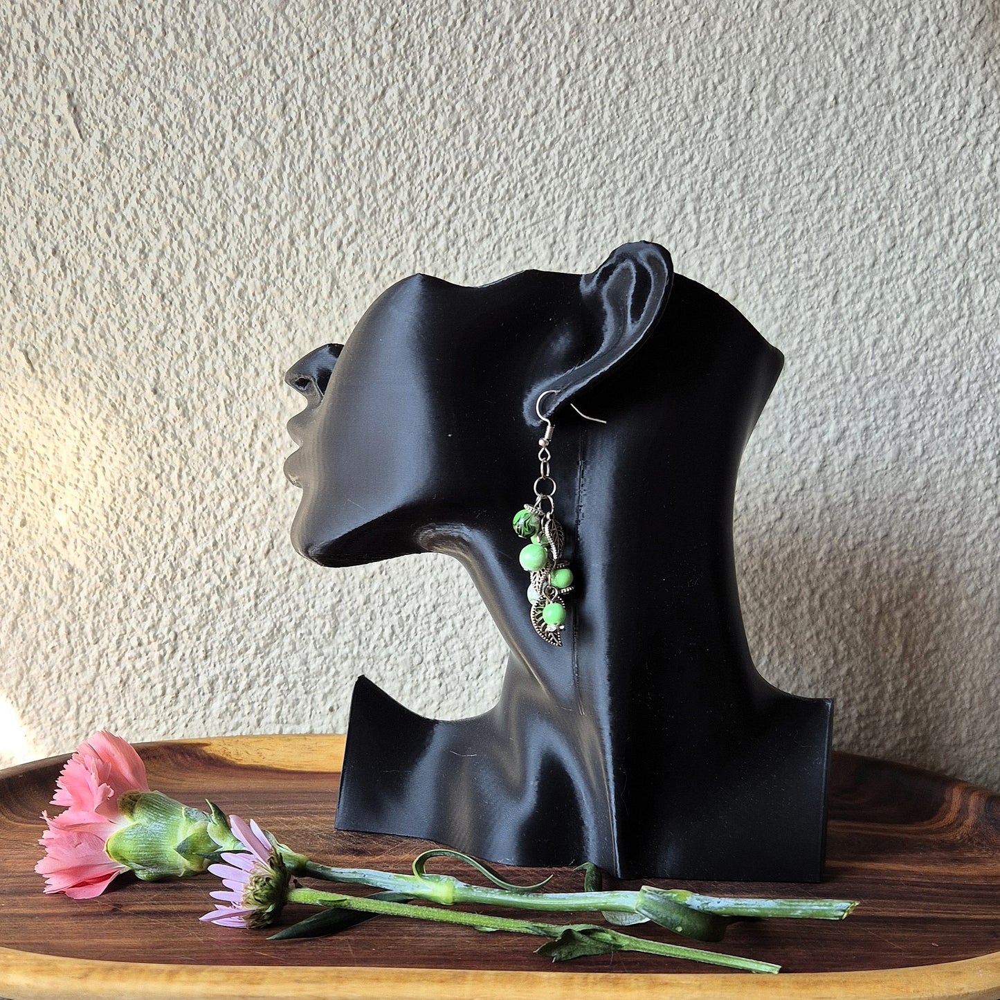 Leaves & Green Smoke Earrings