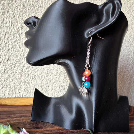 Elephant Pearl Drop Earrings