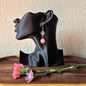 Pink Glitter Flower Earrings