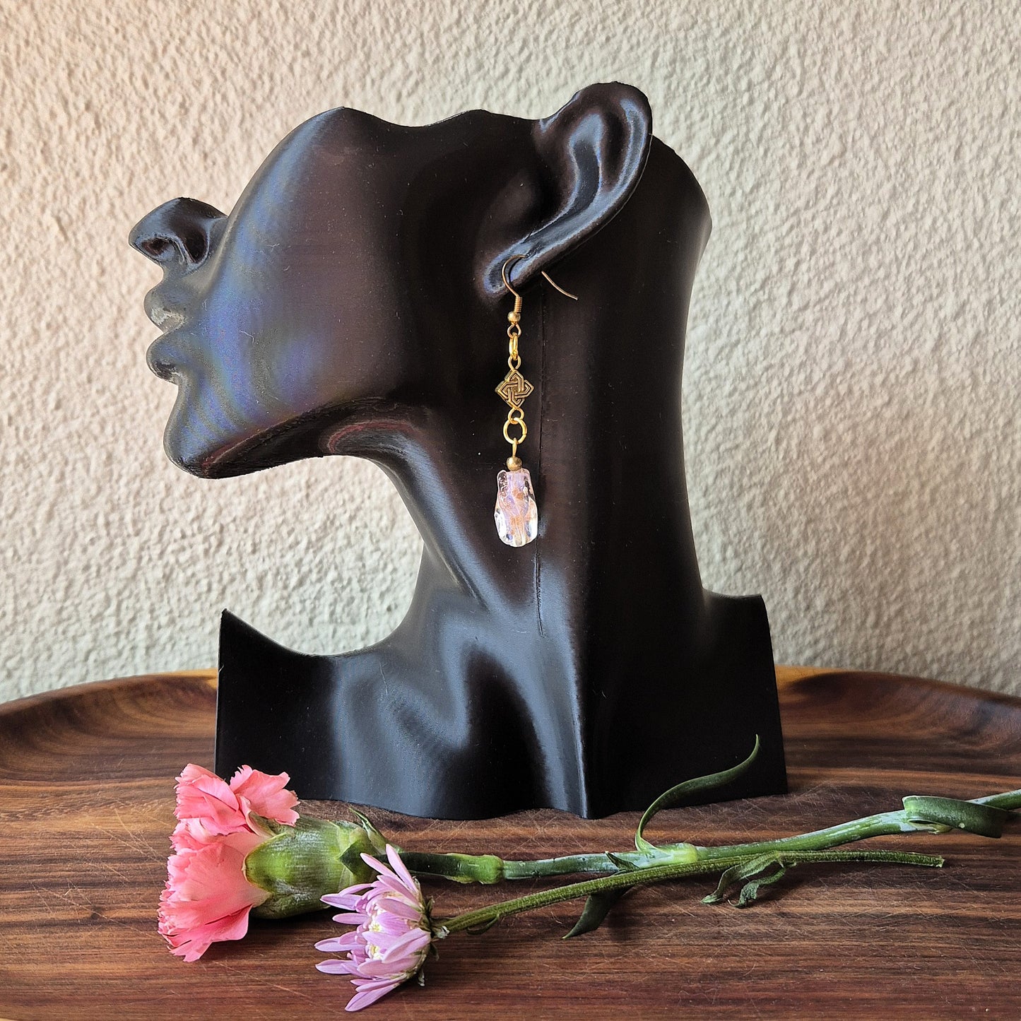 Golden Twilight Celtic Earrings