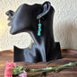 Gold & Aqua Pillar Earrings