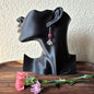 Pink Crystal Lotus Earrings