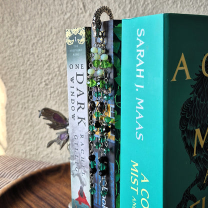 Green Crystal Fire Dragon Bookmark