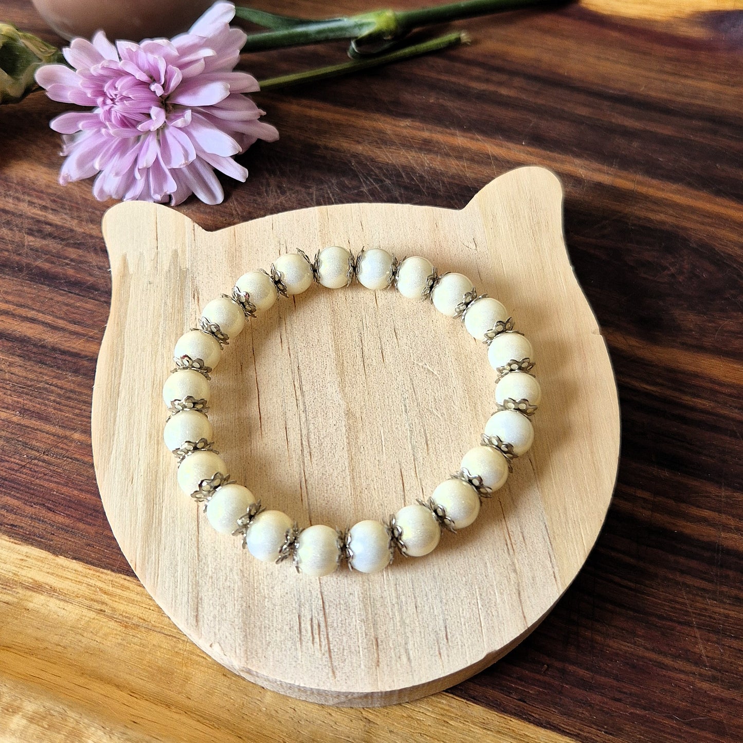 White Shimmer Bracelet