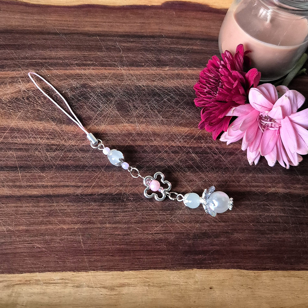 Pearl Petal Phone Charm
