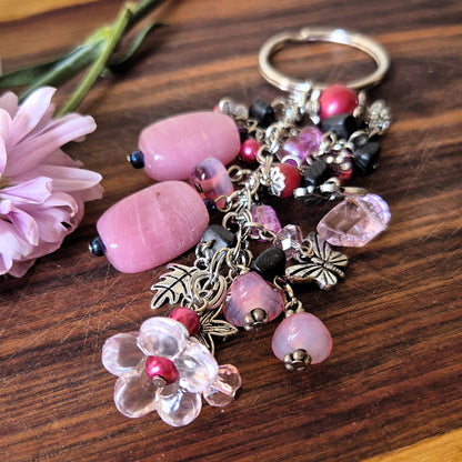 Pink Blossom Keyring