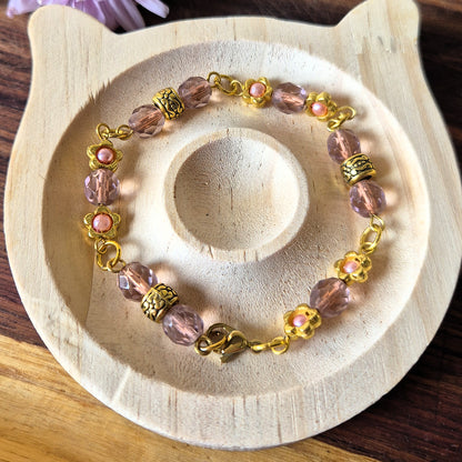 Rose Gold Flower Bracelet