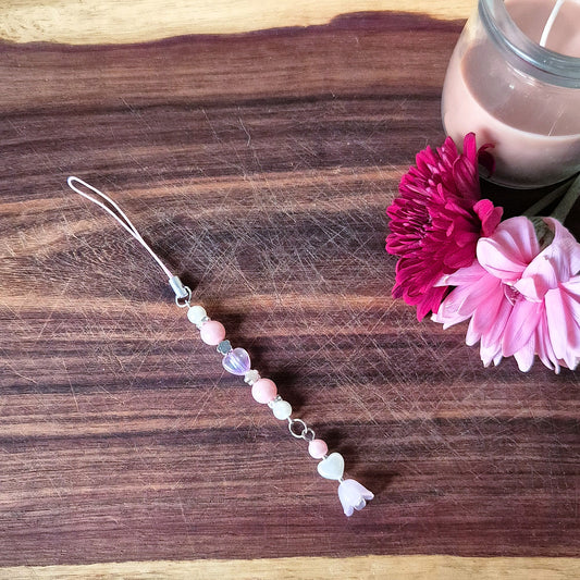 Pearl Petal Phone Charm