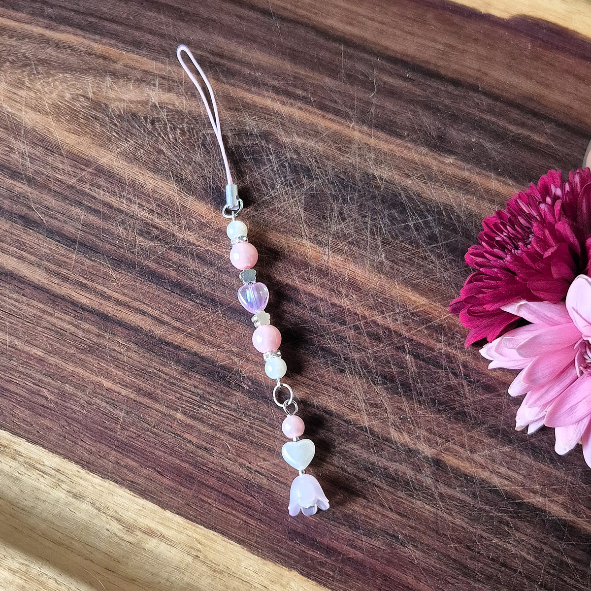 Pearl Petal Phone Charm