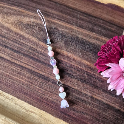 Pearl Petal Phone Charm